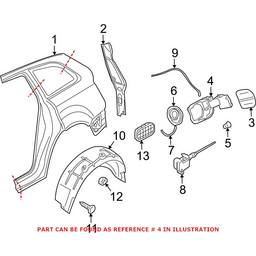 Audi Fuel Filler Door Bracket 4L0809999A